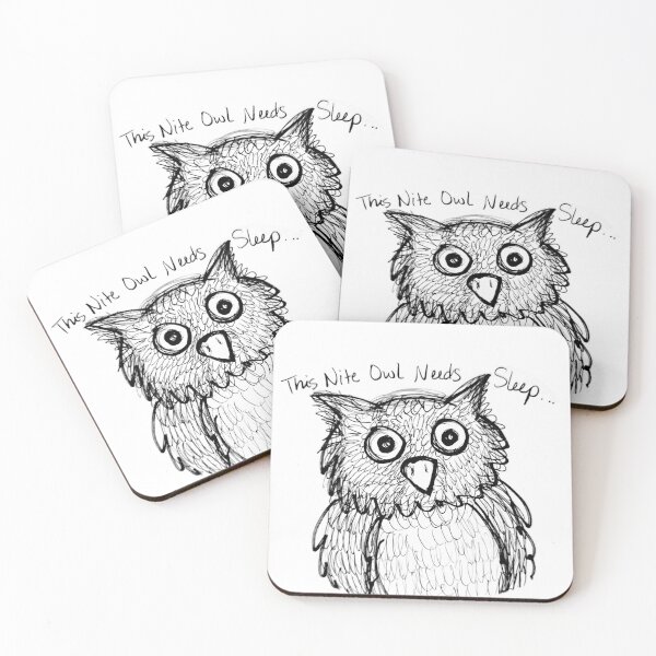 Item preview, INSOMNIAC OWL DOODLE designed and sold by cjwheelwright.