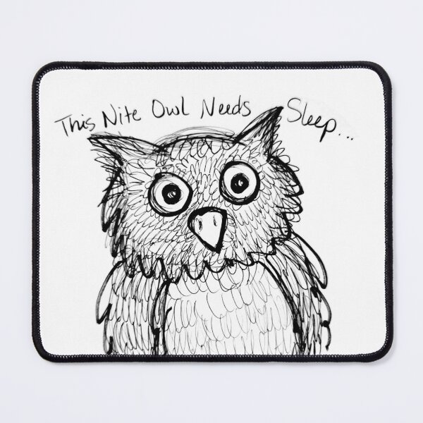 Item preview, INSOMNIAC OWL DOODLE designed and sold by cjwheelwright.