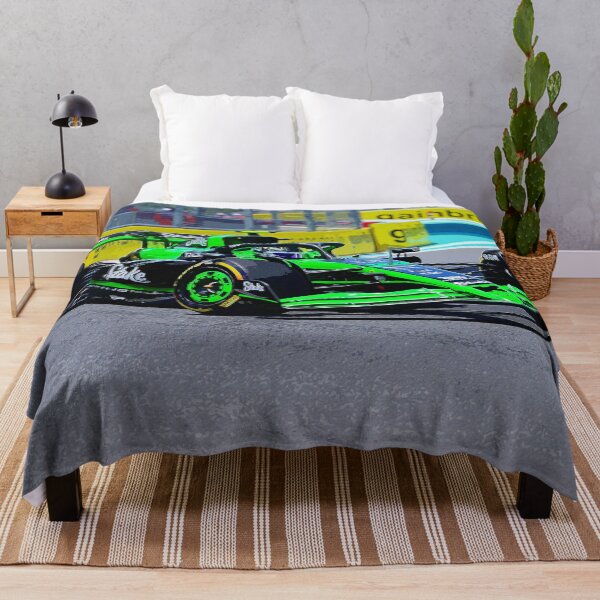 Item preview, Zhou Guanyu racing his 2024 F1 car during the Miami Grand Prix watercolor designed and sold by Rodissimus1984.