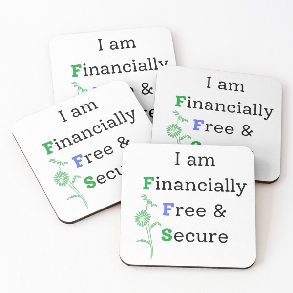 Item preview, Financially Free Digital Art,  Daily Positive Affirmation, Home Office Décor, Law of Attraction designed and sold by Kind Krafts.