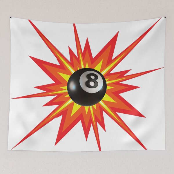 Item preview, Eight Ball Cool Explosion Playing Pool With Cue Billiards for Pool Players  designed and sold by julyperson.