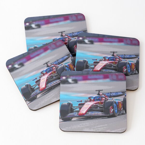 Item preview, Charles Leclerc racing his 2024 F1 car through the chicane during the Miami Grand Prix abstract designed and sold by Rodissimus1984.