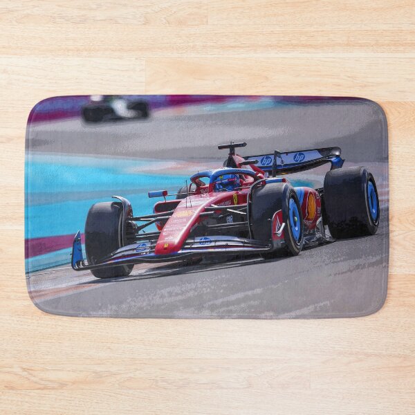 Item preview, Charles Leclerc racing his 2024 F1 car through the chicane during the Miami Grand Prix abstract designed and sold by Rodissimus1984.