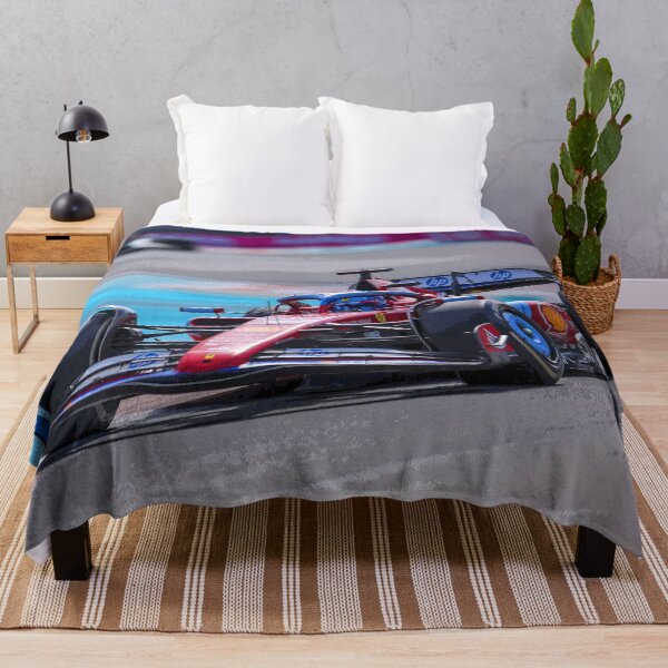 Item preview, Charles Leclerc racing his 2024 F1 car through the chicane during the Miami Grand Prix abstract designed and sold by Rodissimus1984.