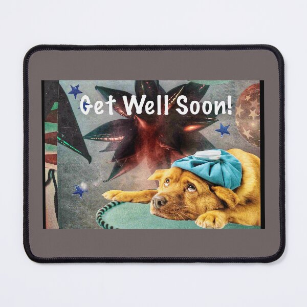 Item preview, Brown Dog with an Ice Pack - 'Get Well Soon!' designed and sold by Nikki Fortuin Arts & Crafts.