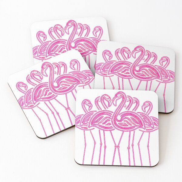 Item preview, Pink Neon Flamingoes designed and sold by essentialimage.
