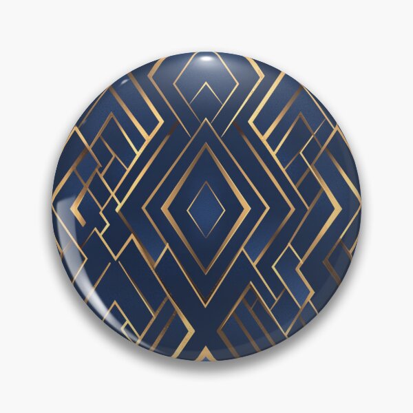 Item preview, Abstract Blue & Gold Motif | Seamless designed and sold by Unrooted.