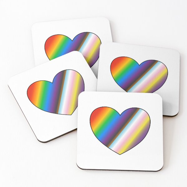 Item preview, Rainbow heart pride inclusive flag designed and sold by Inspirationmotivation.
