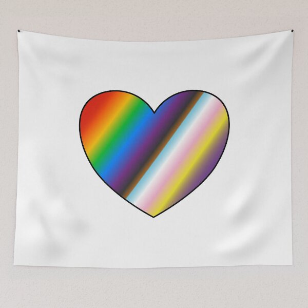 Item preview, Rainbow heart pride inclusive flag designed and sold by Inspirationmotivation.
