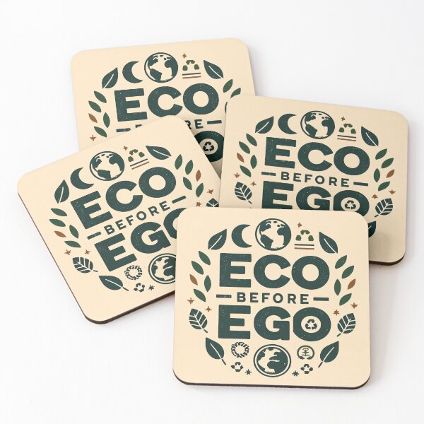 Item preview, Eco Before Ego - Minimalist Environmental Awareness Print designed and sold by gofra-design.