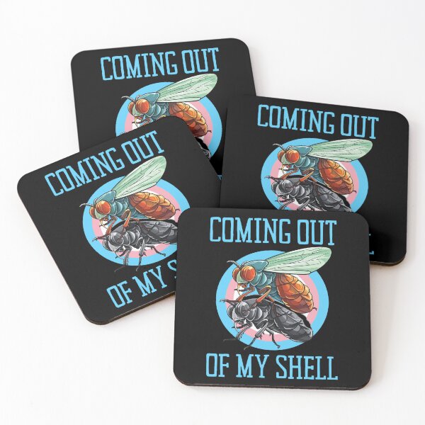 Item preview, Cicadas Summer, Coming Out Of My Shell, Best Gift for Cicada Brood Enthusiast LGBTQ Transgender Flag Colors designed and sold by Savchuk-Vova.