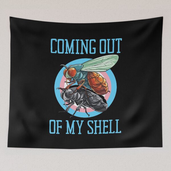 Item preview, Cicadas Summer, Coming Out Of My Shell, Best Gift for Cicada Brood Enthusiast LGBTQ Transgender Flag Colors designed and sold by Savchuk-Vova.