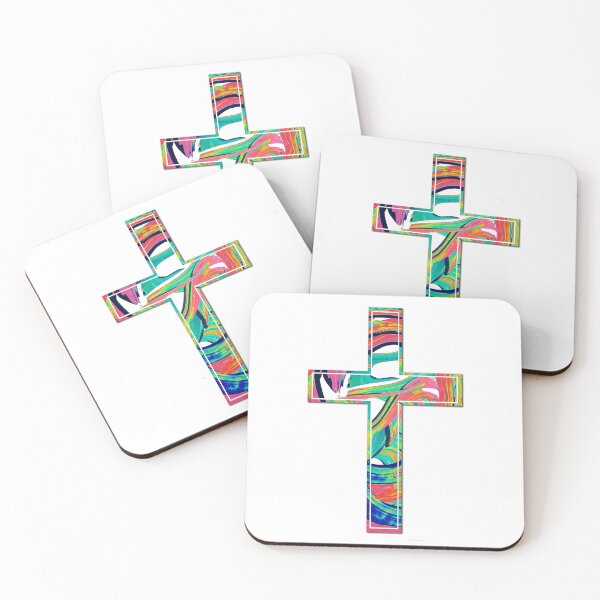 Item preview, Modern Colorful Cross Christian Contemporary Art designed and sold by Sharon Cummings Art.