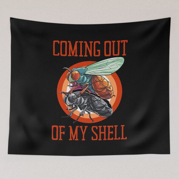 Item preview, Cicadas Summer, Coming Out Of My Shell, Best Gift for Cicada Brood Enthusiast LGBTQ Lesbian Flag Colors designed and sold by Savchuk-Vova.