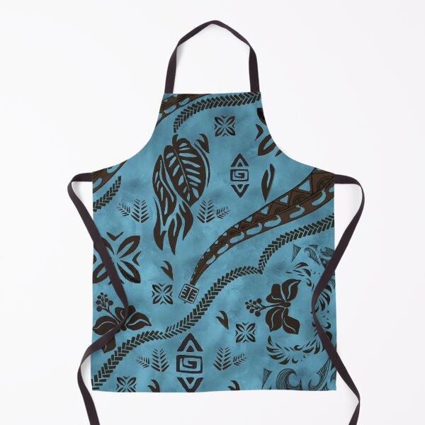 Item preview, Hawaiian Tapa Icons in Ocean Blue designed and sold by J Marielle Designs.