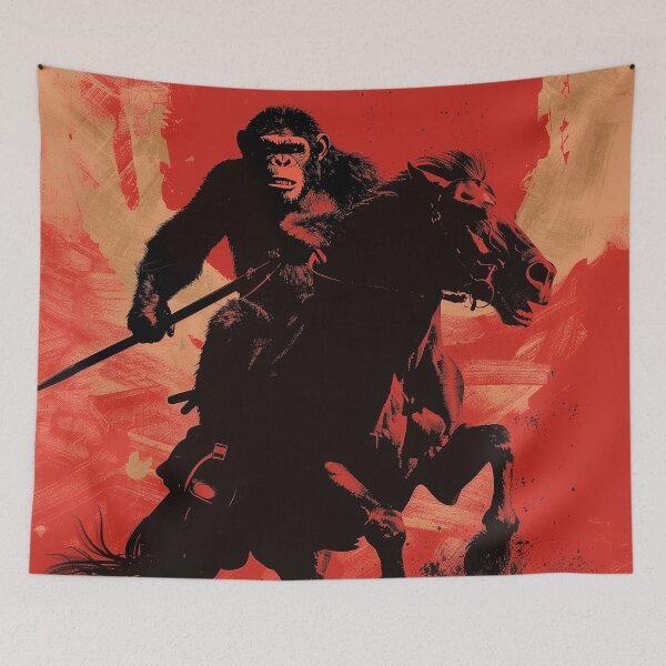 Item preview, "Battle-Ready Ape Warrior" - Inspirational War Artwork Poster designed and sold by Juuskus.
