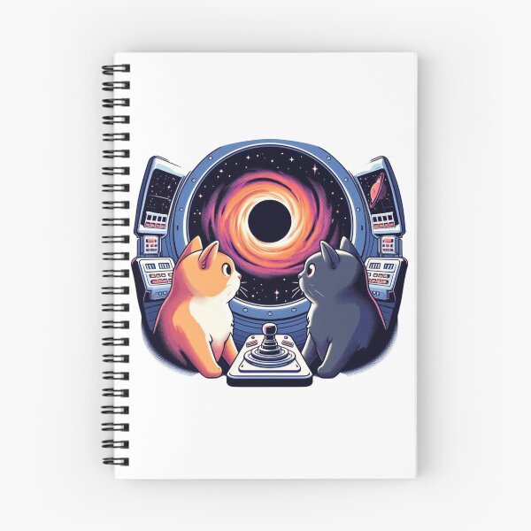 Item preview, Intergalactic Cat Captains: Navigating the Cosmic Whirlpool - Whimsical Space designed and sold by MatPigeon.