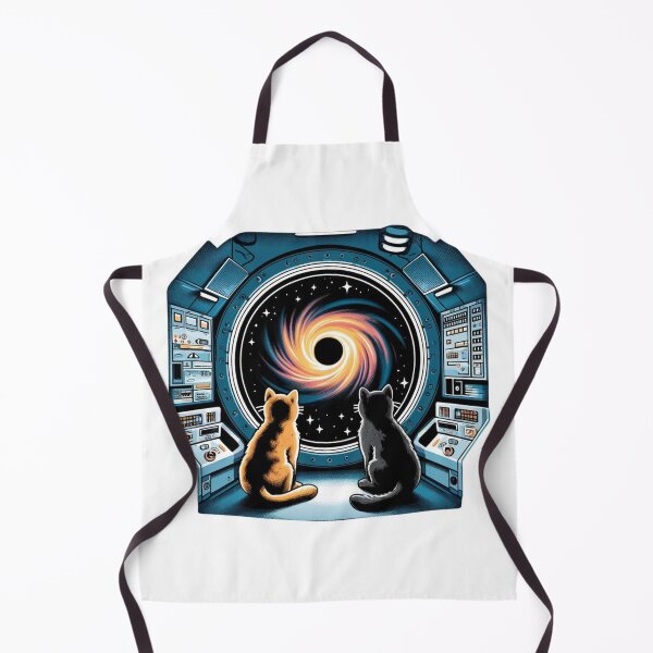 Item preview, Galactic Feline Observers: Cats Contemplating the Cosmic Swirl - Space Explorer designed and sold by MatPigeon.