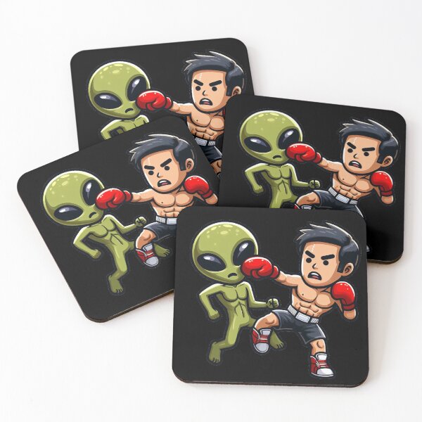 Item preview, Cosmic Knockout: Alien vs Human Boxing Duel - Kickboxing designed and sold by Shtex.