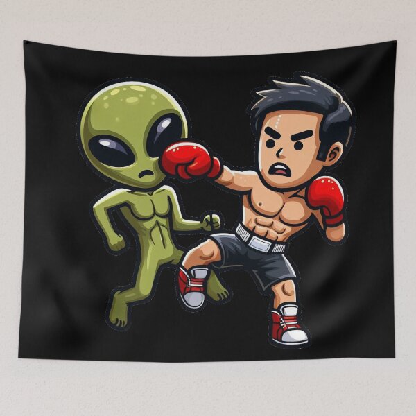 Item preview, Cosmic Knockout: Alien vs Human Boxing Duel - Kickboxing designed and sold by Shtex.
