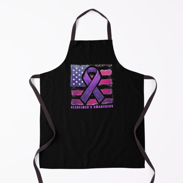Item preview, Alzheimer Awareness Purple Ribbon American Flag designed and sold by TomFrontierArt.