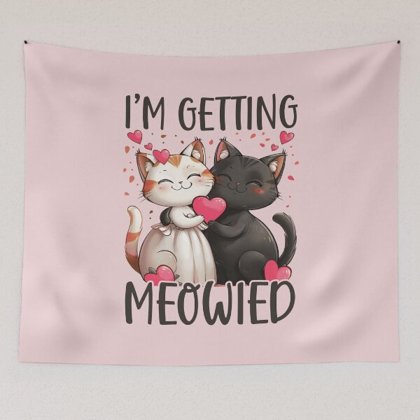 Item preview, I'm Getting Meowied Funny Bachelorette Party Cats Getting Married designed and sold by wowwowmeow.