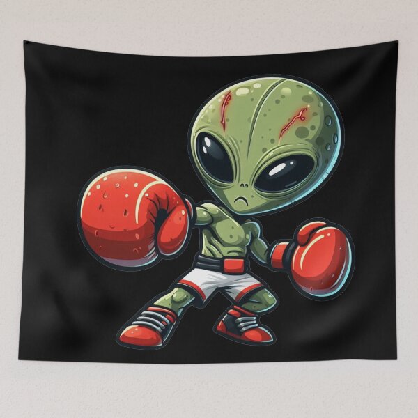 Item preview, Cosmic Punch: Quirky Alien Boxer - Unique Sci-Fi Sports designed and sold by Shtex.