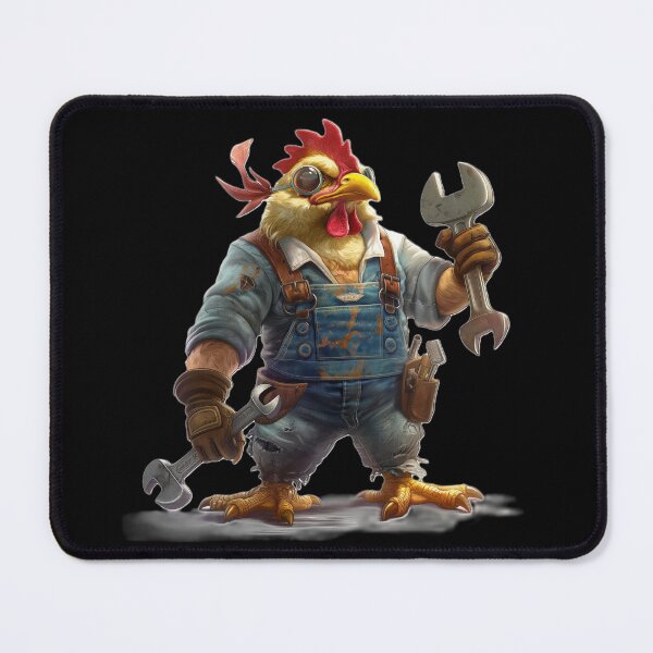 Item preview, Chicken mechanic in blue overalls designed and sold by Wiesława Smolińska.
