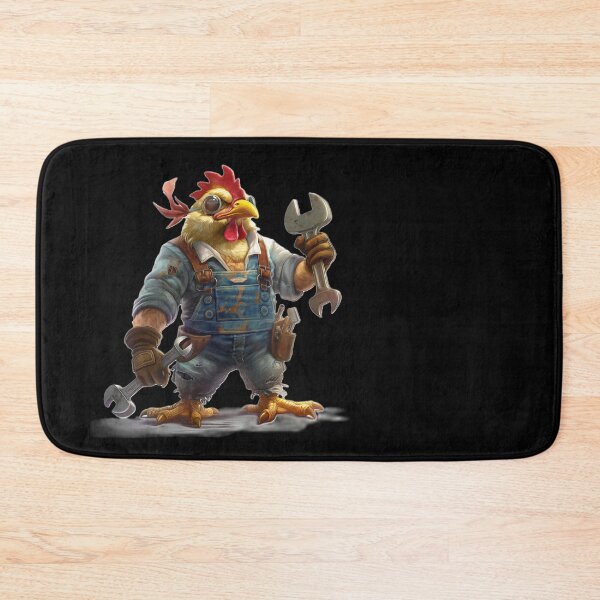 Item preview, Chicken mechanic in blue overalls designed and sold by Wiesława Smolińska.