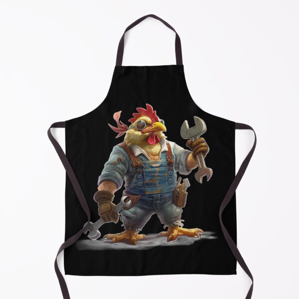 Item preview, Chicken mechanic in blue overalls designed and sold by Wiesława Smolińska.