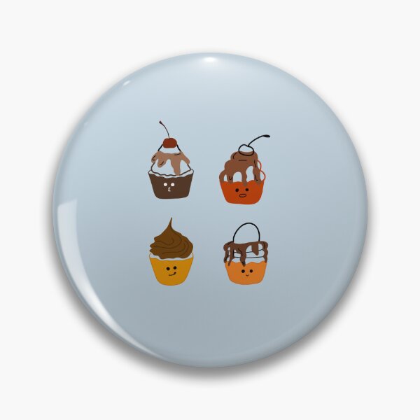 Item preview, Joyful Treats: Illustrated of Adorable Cupcakes with Toppings and Cheerful Faces | Blue Background designed and sold by RM-Journey.