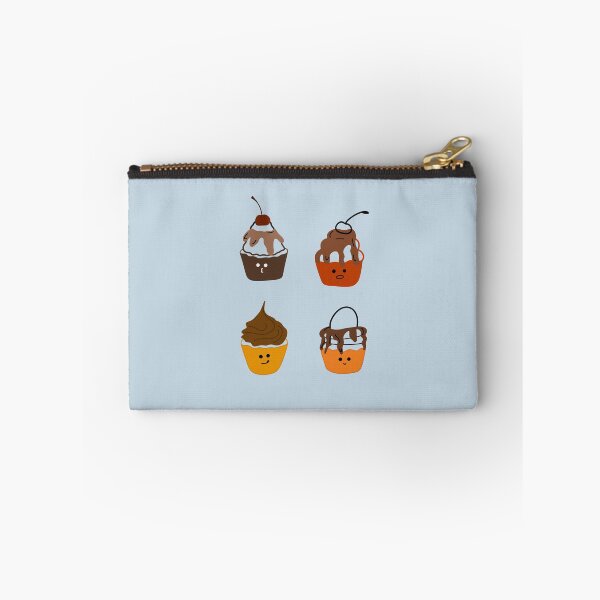 Item preview, Joyful Treats: Illustrated of Adorable Cupcakes with Toppings and Cheerful Faces | Blue Background designed and sold by RM-Journey.