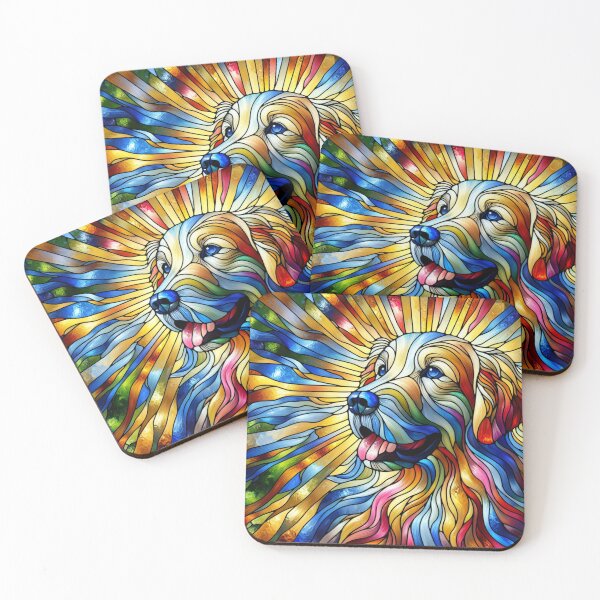 Item preview, Stained Glass Golden Retriever  designed and sold by foilhat.