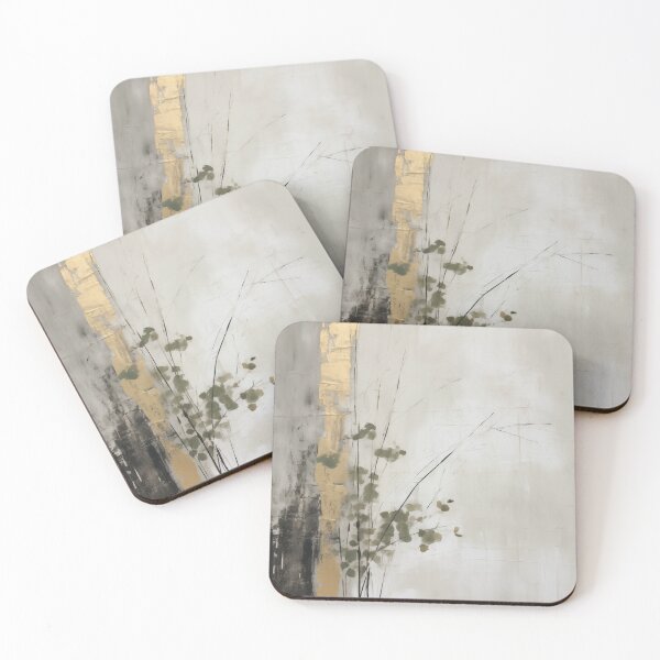 Item preview, Neutral and gold wabi sabi art designed and sold by filigreedigital.