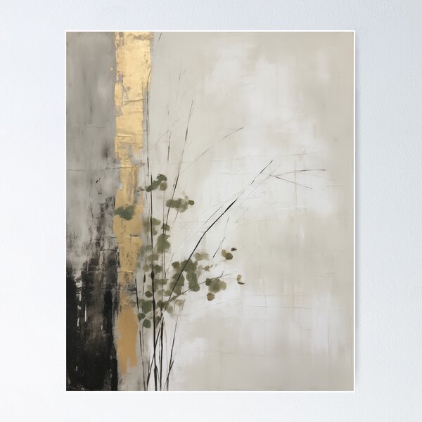 Item preview, Neutral and gold wabi sabi art designed and sold by filigreedigital.