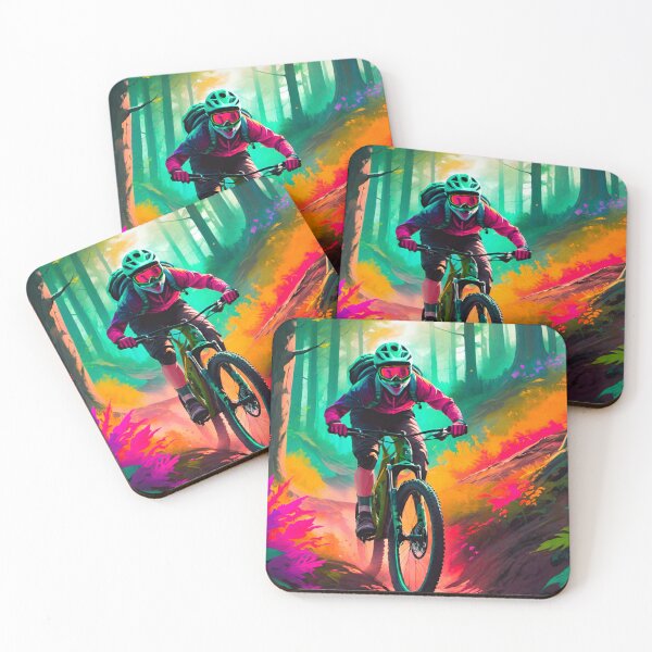 Item preview, Autumn Trails: MTB Rider Amidst Nature’s Palette designed and sold by GrizzlyCollective.