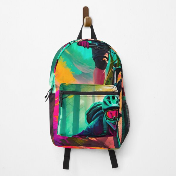 Item preview, Autumn Trails: MTB Rider Amidst Nature’s Palette designed and sold by GrizzlyCollective.