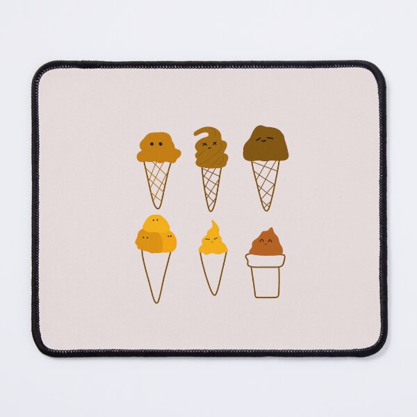 Item preview, Scoops of Joy: Cartoon Ice Cream Characters with Unique Expressions | Pastel Background designed and sold by RM-Journey.