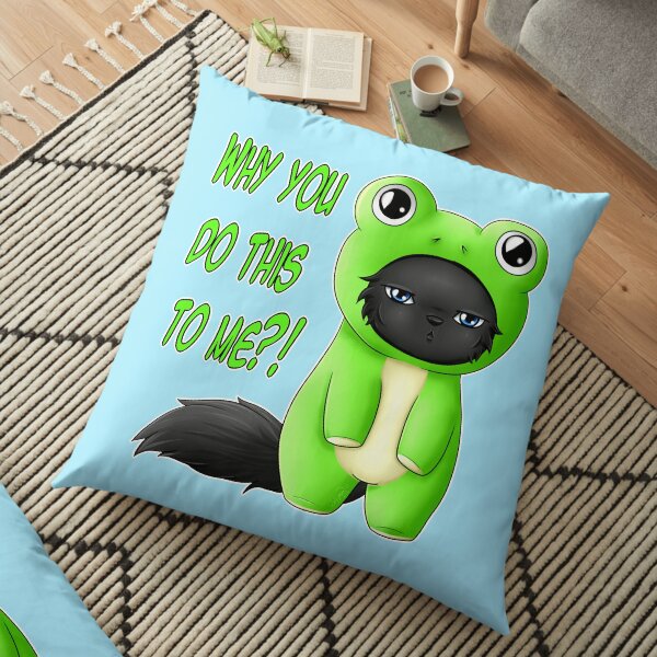 Froggy Mew Mew Floor Pillow