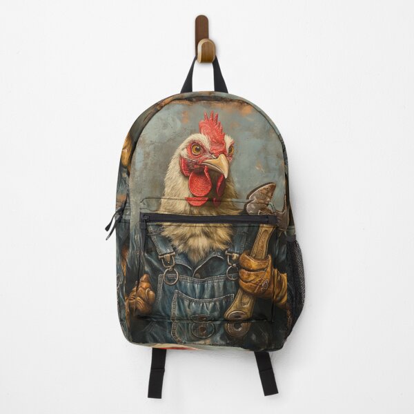Item preview, Chicken mechanic in blue overalls II designed and sold by Wiesława Smolińska.