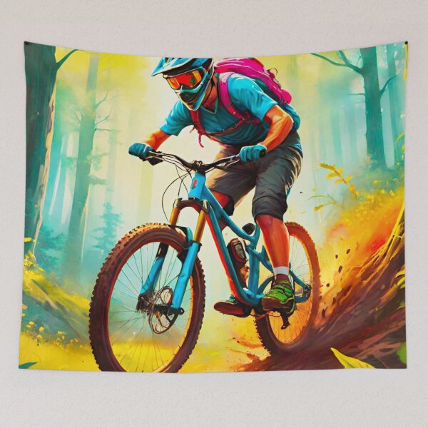 Item preview, Winter Sunburst: MTB Rider Shredding Berms designed and sold by GrizzlyCollective.