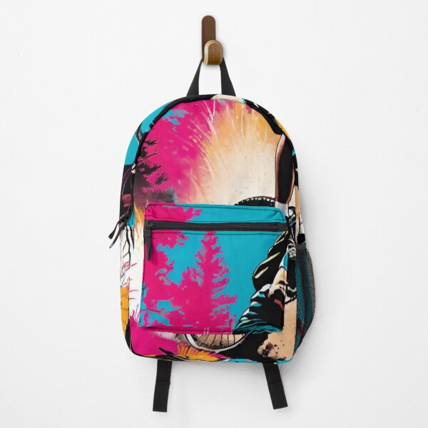 Item preview, Summer Ripper: Colorful Mountain Biker in Action designed and sold by GrizzlyCollective.