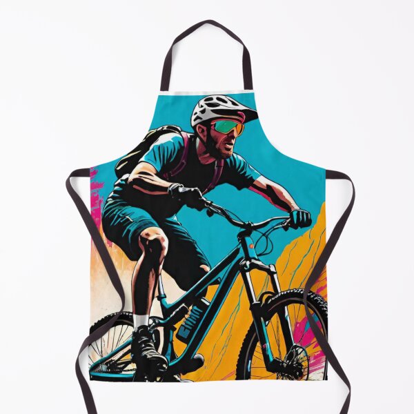 Item preview, Summer Ripper: Colorful Mountain Biker in Action designed and sold by GrizzlyCollective.