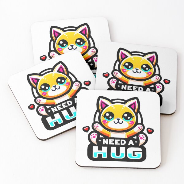 Item preview, Cute yellow cartoon kitten giving hugs designed and sold by AD-Digital-Art.