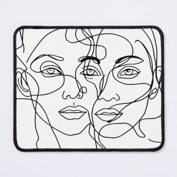 Item preview, A stunning minimalist, monochrome ink drawing portrays two womens designed and sold by 123ks.