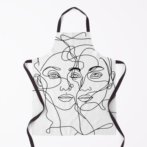 Item preview, A stunning minimalist, monochrome ink drawing portrays two womens designed and sold by 123ks.