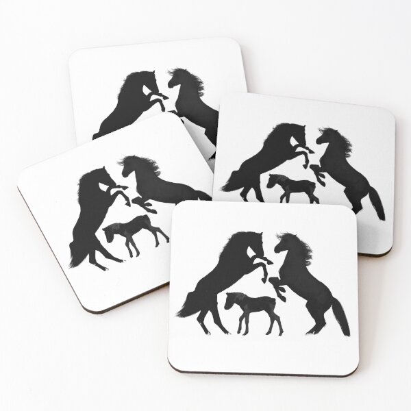 Item preview, Horses and Colt Silhouettes for Horse Lovers Mom Dad Baby Horse  designed and sold by julyperson.