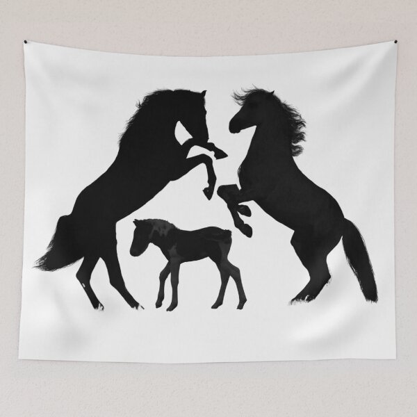 Item preview, Horses and Colt Silhouettes for Horse Lovers Mom Dad Baby Horse  designed and sold by julyperson.