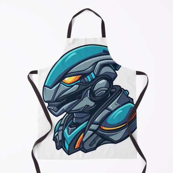 Item preview, blue alosaurus cyborg mecha illustration designed and sold by asep sarifudin.