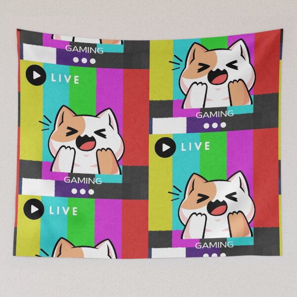 Item preview, Live kawaii gamer cat designed and sold by WuweiDG.